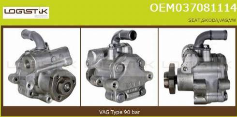 LGK OEM037081114 - Hydraulic Pump, steering system car-mod.net