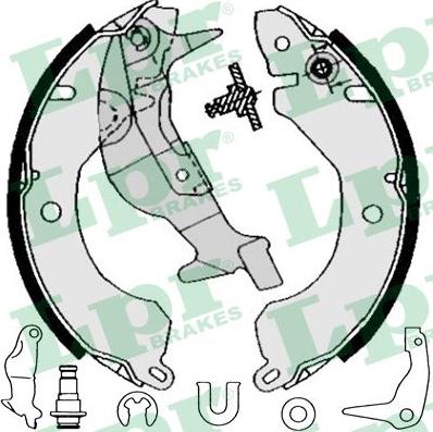 LPR 05221 - Drum Brake Shoe Set car-mod.net