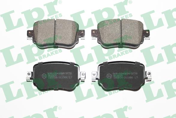 LPR 05P1986 - Brake Pad Set, disc brake car-mod.net