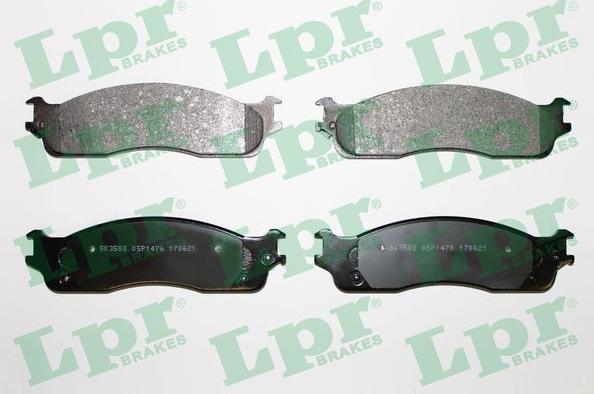 LPR 05P1478 - Brake Pad Set, disc brake car-mod.net