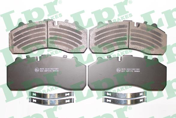 LPR 05P1173 - Brake Pad Set, disc brake car-mod.net