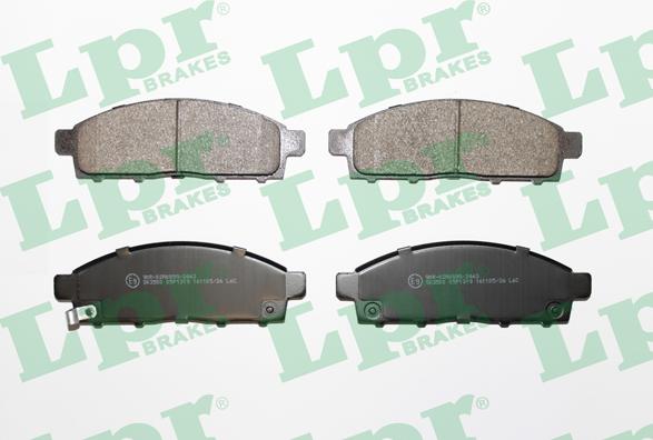 LPR 05P1319 - Brake Pad Set, disc brake car-mod.net