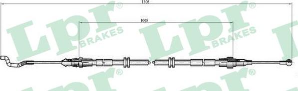 LPR C0969B - Cable, parking brake car-mod.net