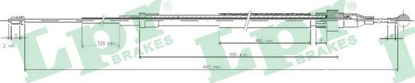 LPR C0938B - Cable, parking brake car-mod.net
