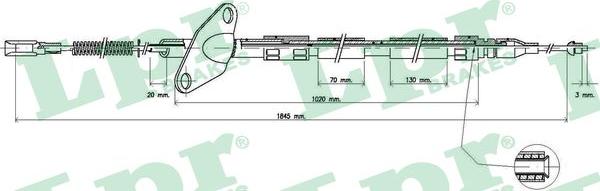 LPR C0412B - Cable, parking brake car-mod.net