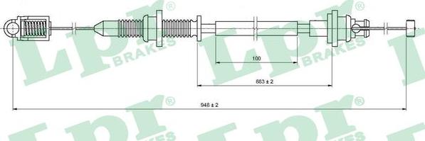LPR C0131A - Accelerator Cable car-mod.net