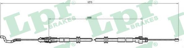 LPR C1039B - Cable, parking brake car-mod.net