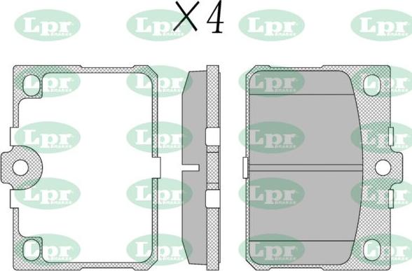 LPR-CN 05P164 - Brake Pad Set, disc brake car-mod.net