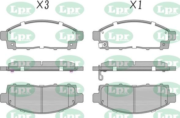 LPR-CN 05P1319 - Brake Pad Set, disc brake car-mod.net