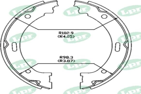LPR-CN 01212 - Drum Brake Shoe Set car-mod.net