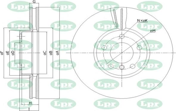 LPR-CN B2050V - Brake Disc car-mod.net