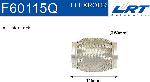 LRT F60115Q - Flex Hose, exhaust system car-mod.net
