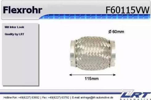 LRT F60115VW - Flex Hose, exhaust system car-mod.net