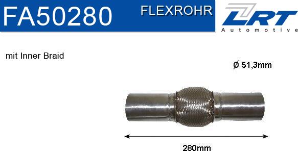 LRT FA50280 - Flex Hose, exhaust system car-mod.net