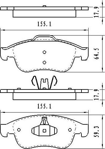 LTP 210098 - Brake Pad Set, disc brake car-mod.net