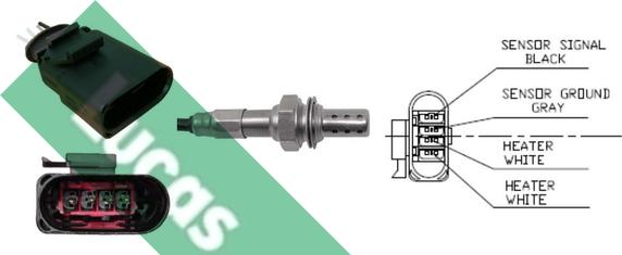 LUCAS LEB5453 - Oxygen, Lambda Sensor car-mod.net
