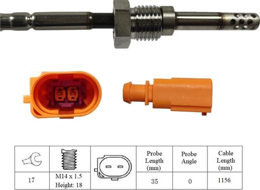 LUCAS LGS6026 - Sensor of exhaust gas Temperature car-mod.net