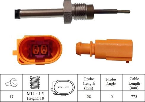 LUCAS LGS7037 - Sensor of exhaust gas Temperature car-mod.net