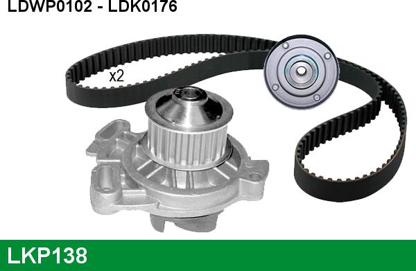LUCAS LKP138 - Water Pump & Timing Belt Set car-mod.net