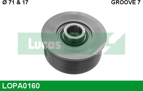 LUCAS LOPA0160 - Pulley, alternator, freewheel clutch car-mod.net