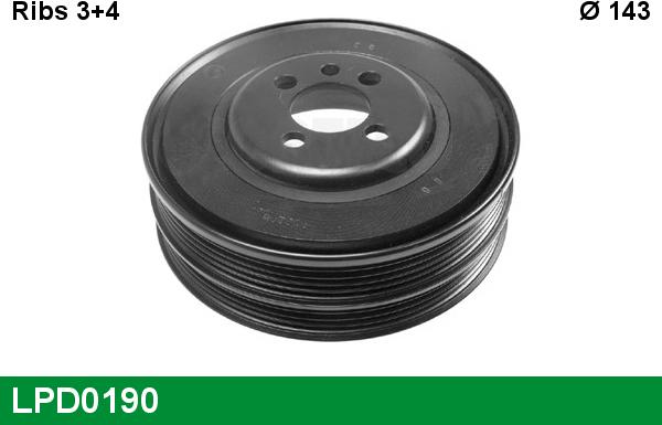 LUCAS LPD0190 - Belt Pulley, crankshaft car-mod.net