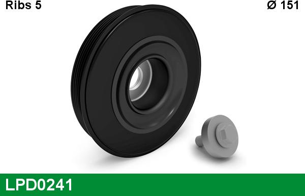 LUCAS LPD0241 - Belt Pulley, crankshaft car-mod.net