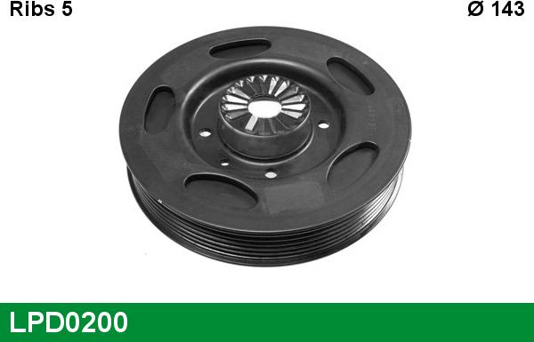 LUCAS LPD0200 - Belt Pulley, crankshaft car-mod.net