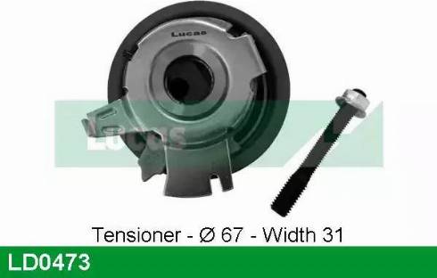 Lucas Engine Drive LD0473 - Tensioner Pulley, timing belt car-mod.net
