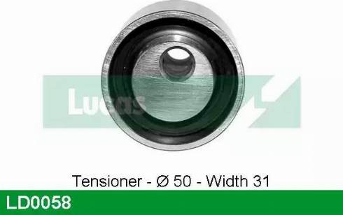 Lucas Engine Drive LD0058 - Tensioner Pulley, timing belt car-mod.net