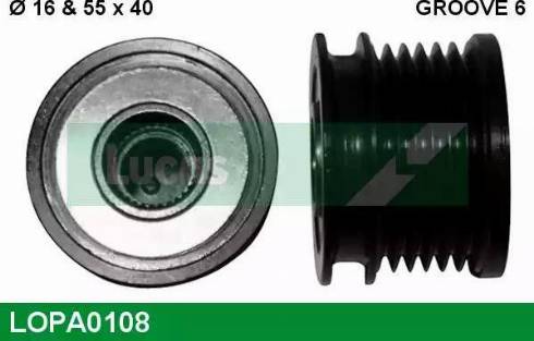 Lucas Engine Drive LOPA0108 - Pulley, alternator, freewheel clutch car-mod.net