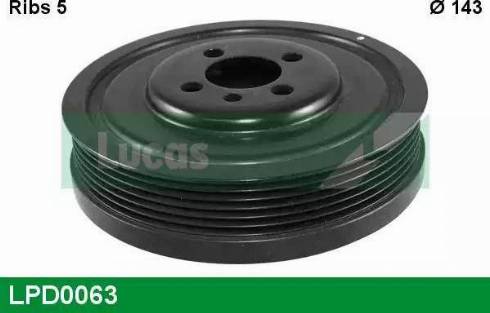 Lucas Engine Drive LPD0063 - Belt Pulley, crankshaft car-mod.net