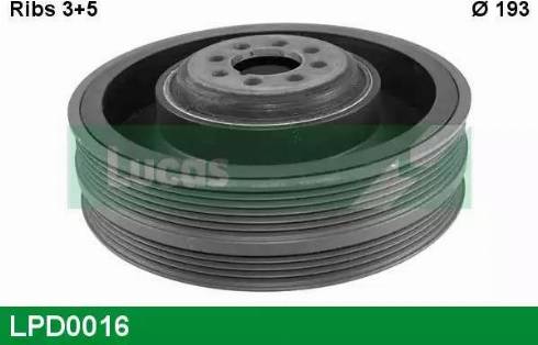 Lucas Engine Drive LPD0016 - Belt Pulley, crankshaft car-mod.net