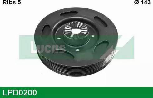 Lucas Engine Drive LPD0200 - Belt Pulley, crankshaft car-mod.net