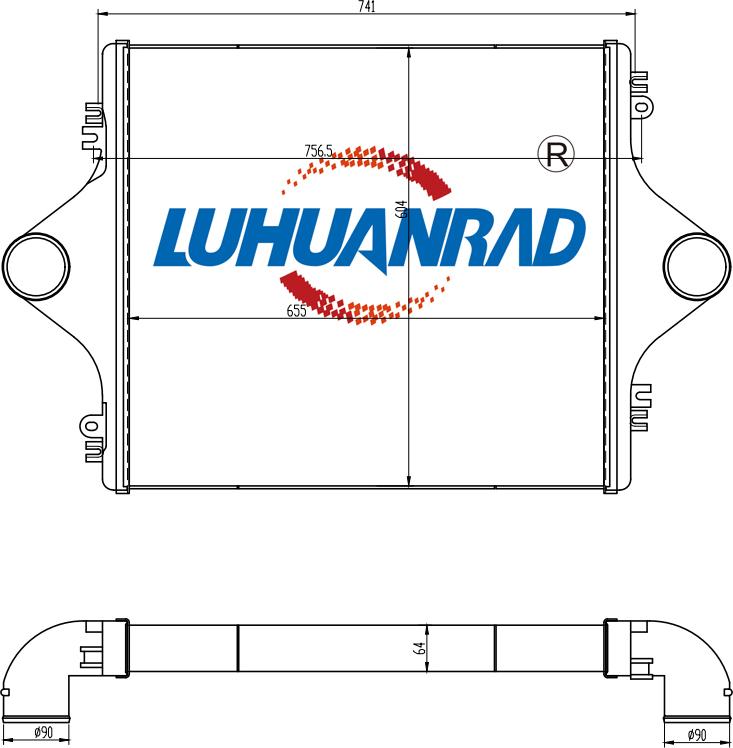 LUHUANRAD 106-0210 - Intercooler, charger car-mod.net