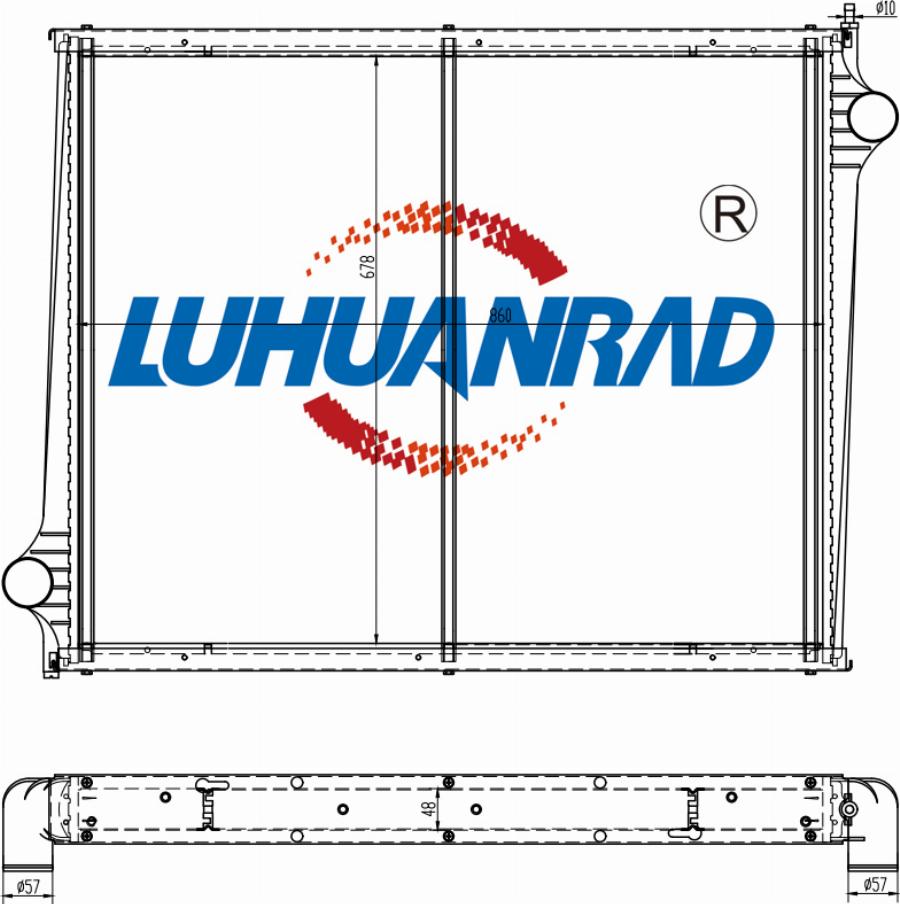 LUHUANRAD 102-0599 - Radiator, engine cooling car-mod.net