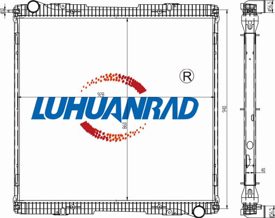 LUHUANRAD 102-0590 - Radiator, engine cooling car-mod.net