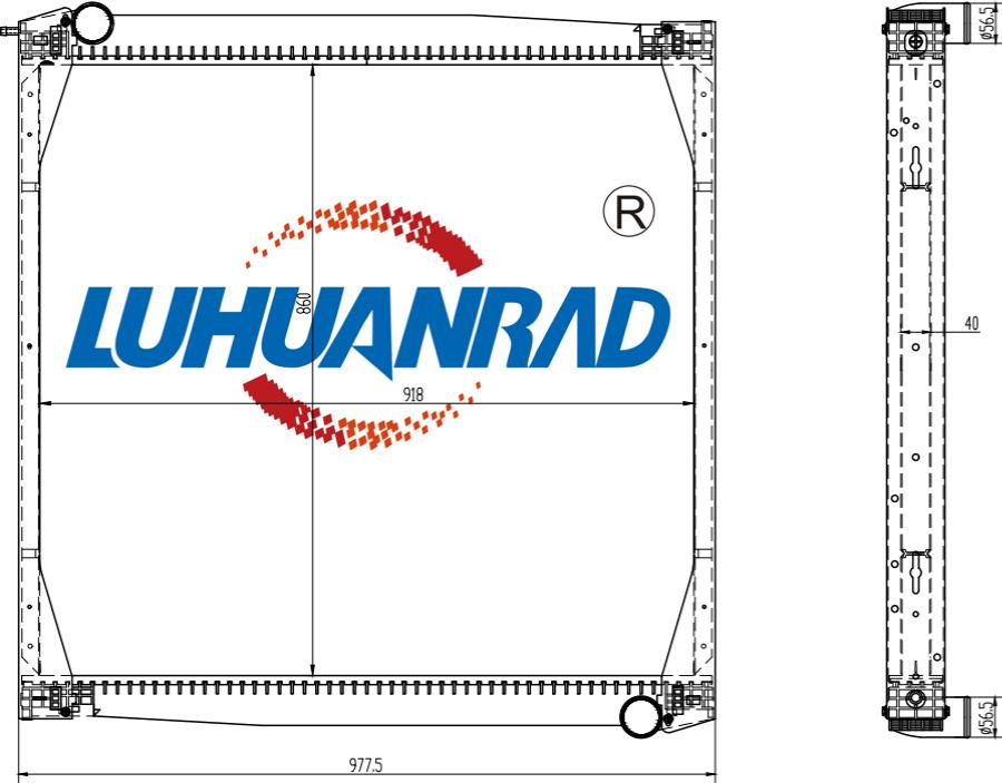 LUHUANRAD 102-0601 - Radiator, engine cooling car-mod.net