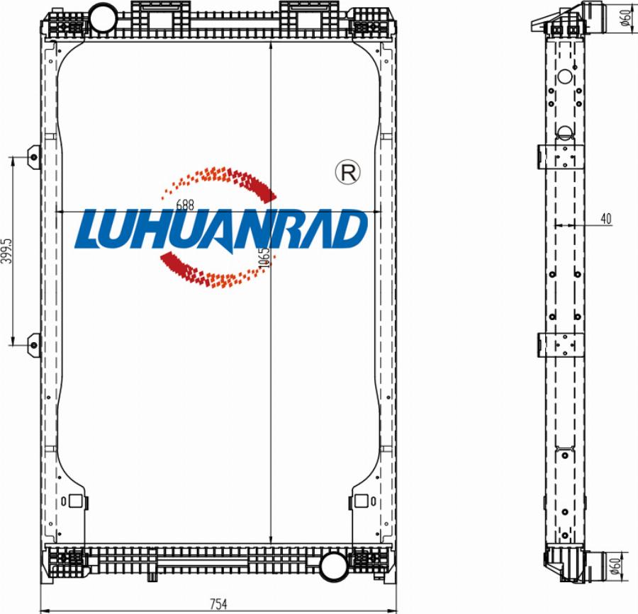 LUHUANRAD 102-0390 - Radiator, engine cooling car-mod.net
