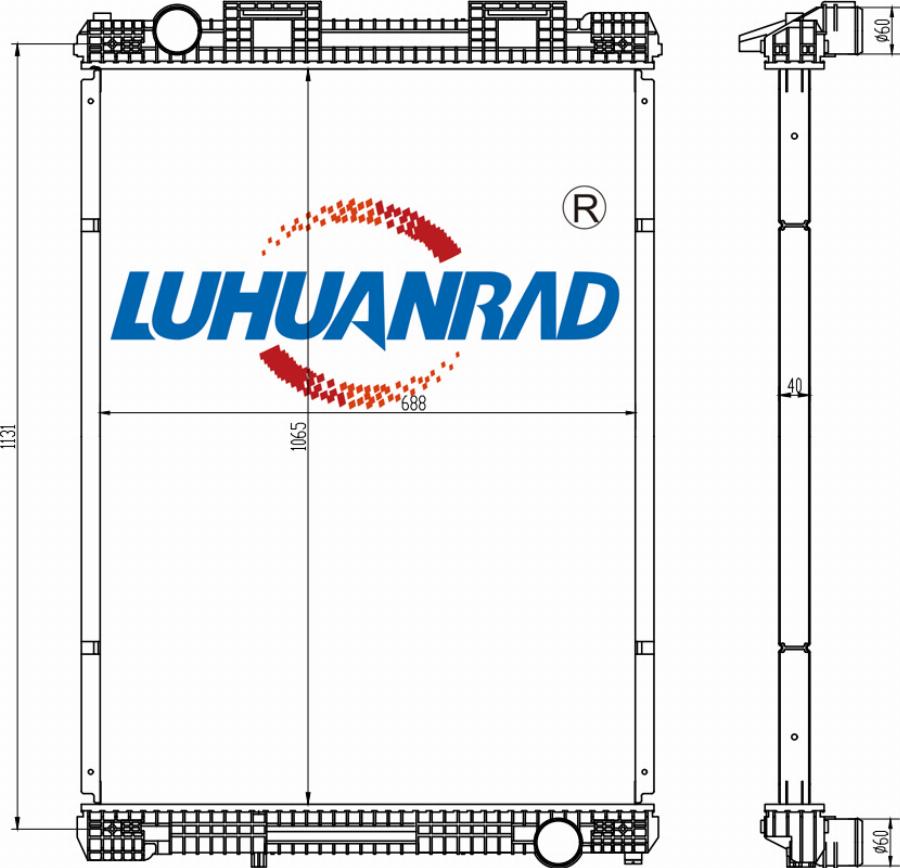 LUHUANRAD 102-0392 - Radiator, engine cooling car-mod.net