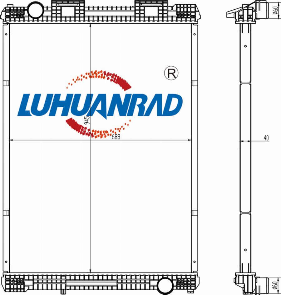 LUHUANRAD 102-0389 - Radiator, engine cooling car-mod.net