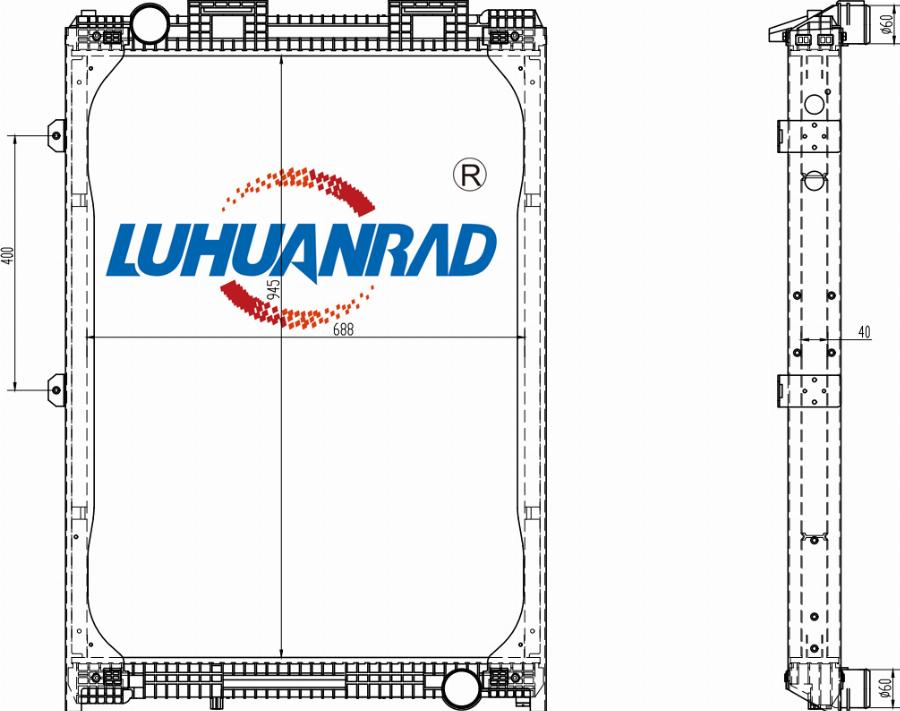 LUHUANRAD 102-0387 - Radiator, engine cooling car-mod.net