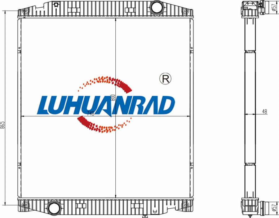 LUHUANRAD 102-0337 - Radiator, engine cooling car-mod.net