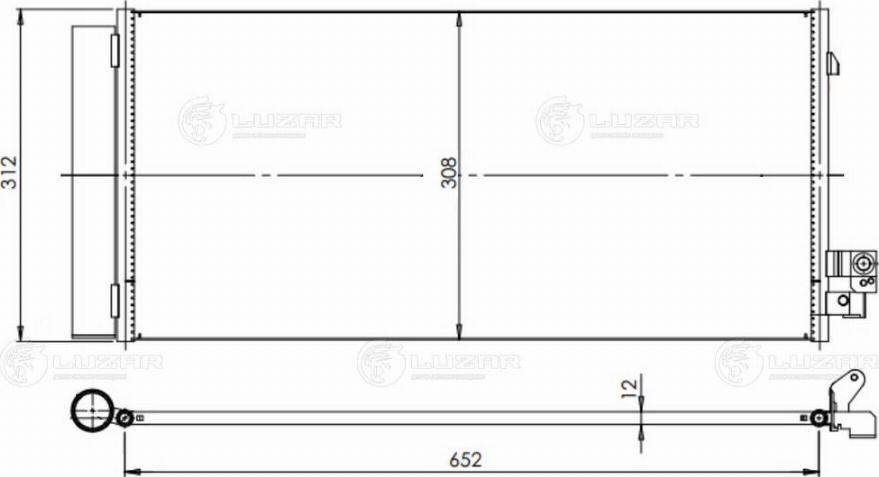Luzar LRAC 2620 - Condenser, air conditioning car-mod.net