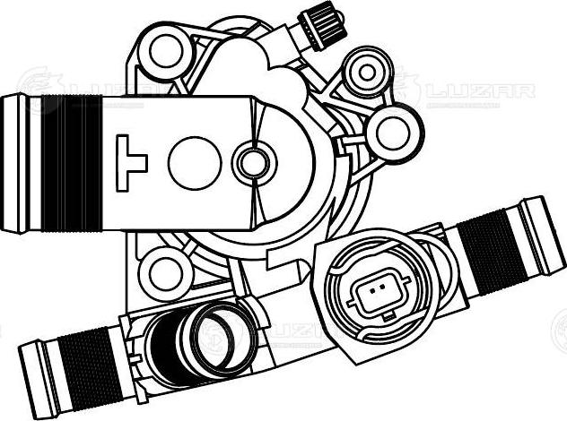 Luzar LT 1422 - Coolant thermostat / housing car-mod.net