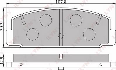 LYNXauto BD-5104 - Brake Pad Set, disc brake car-mod.net
