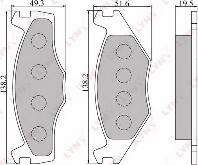 LYNXauto BD-8004 - Brake Pad Set, disc brake car-mod.net