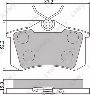 LYNXauto BD-8002 - Brake Pad Set, disc brake car-mod.net