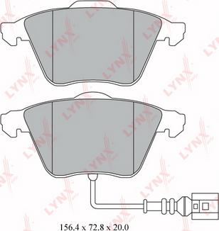 LYNXauto BD-8016 - Brake Pad Set, disc brake car-mod.net