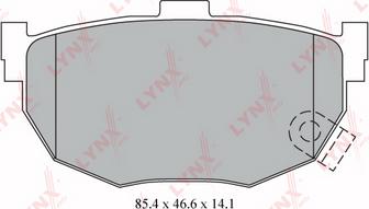 LYNXauto BD-3612 - Brake Pad Set, disc brake car-mod.net