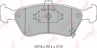 LYNXauto BD-7590 - Brake Pad Set, disc brake car-mod.net